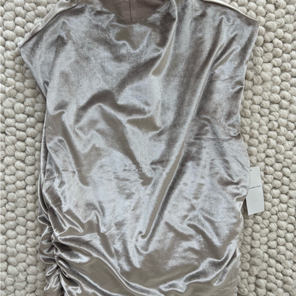 Abercrombie & Fitch Silver/Beige Top - Picture 3 of 5